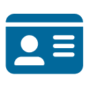 Icoon van ID-kaart, gebruikt door Huisdieren Databank.