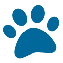 Pootafdruk, het logo van Huisdieren Databank.